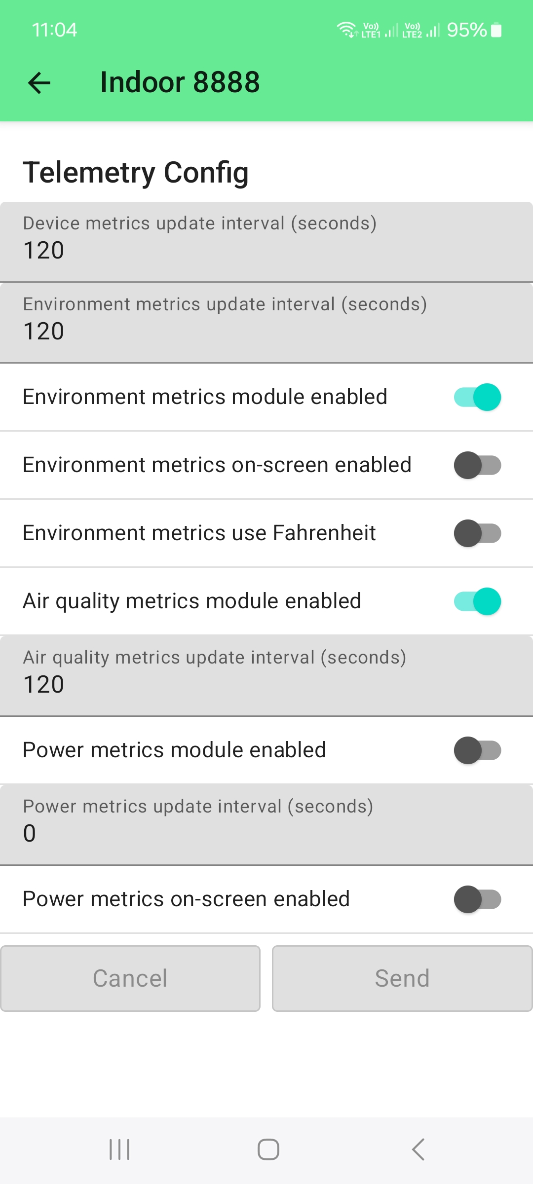 IAQ Sensor setup