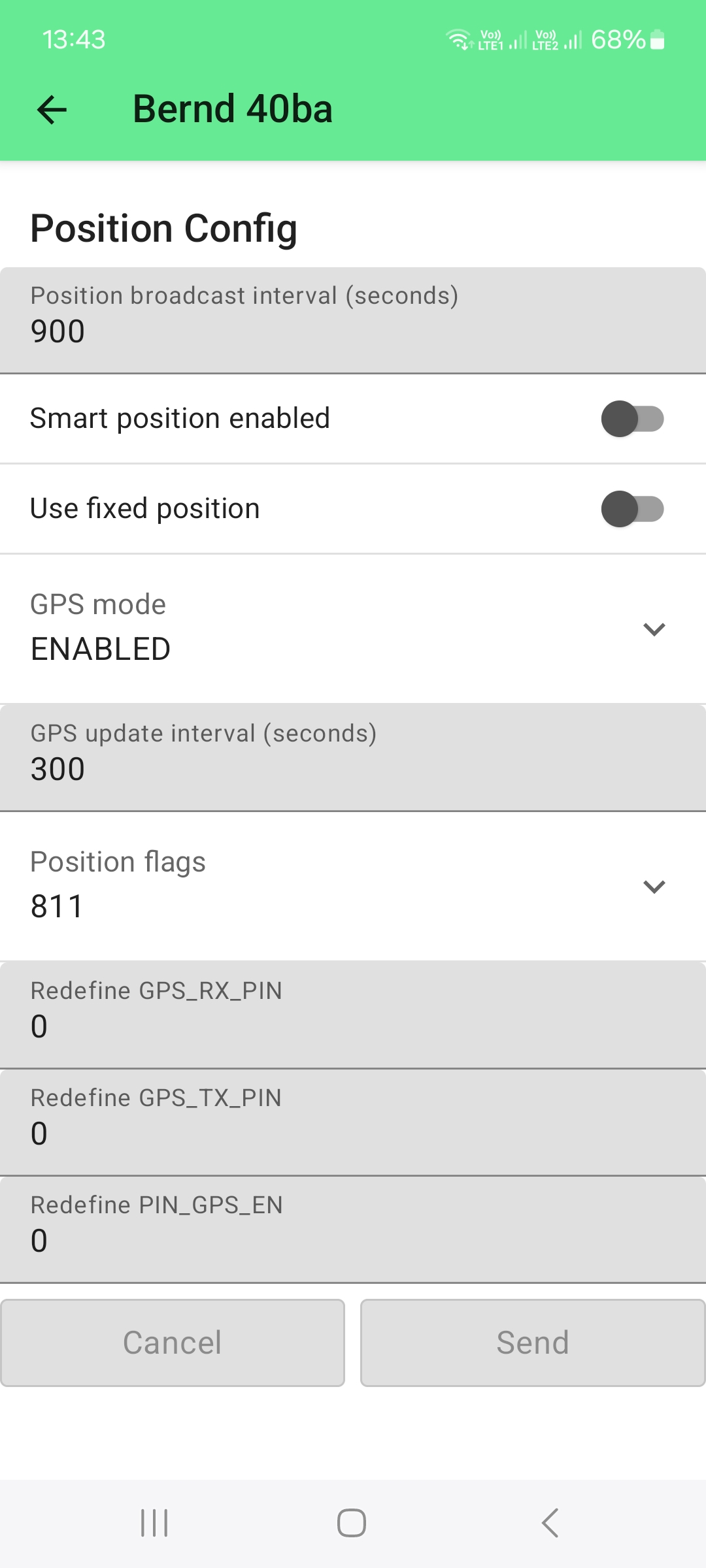 Location setup for GNSS module