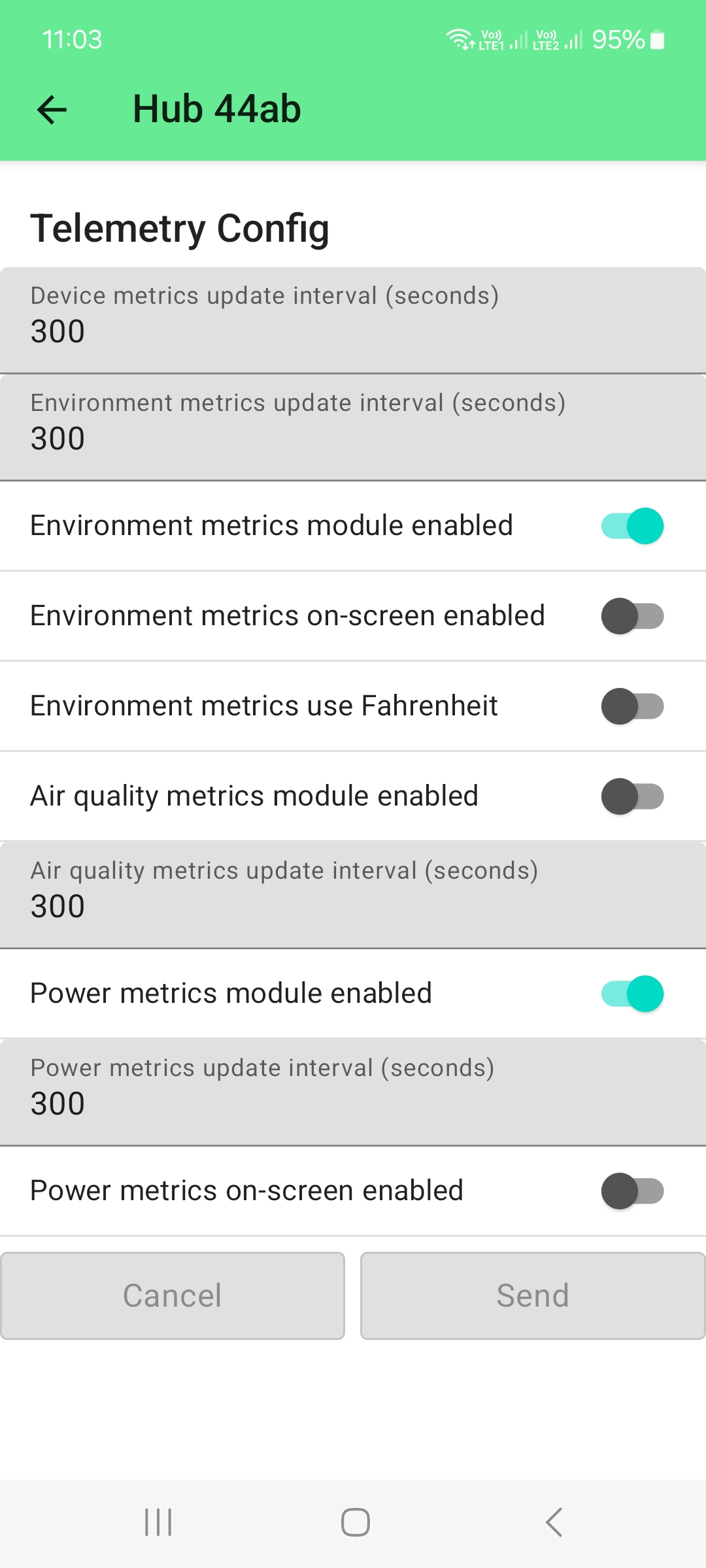 Sensor setup