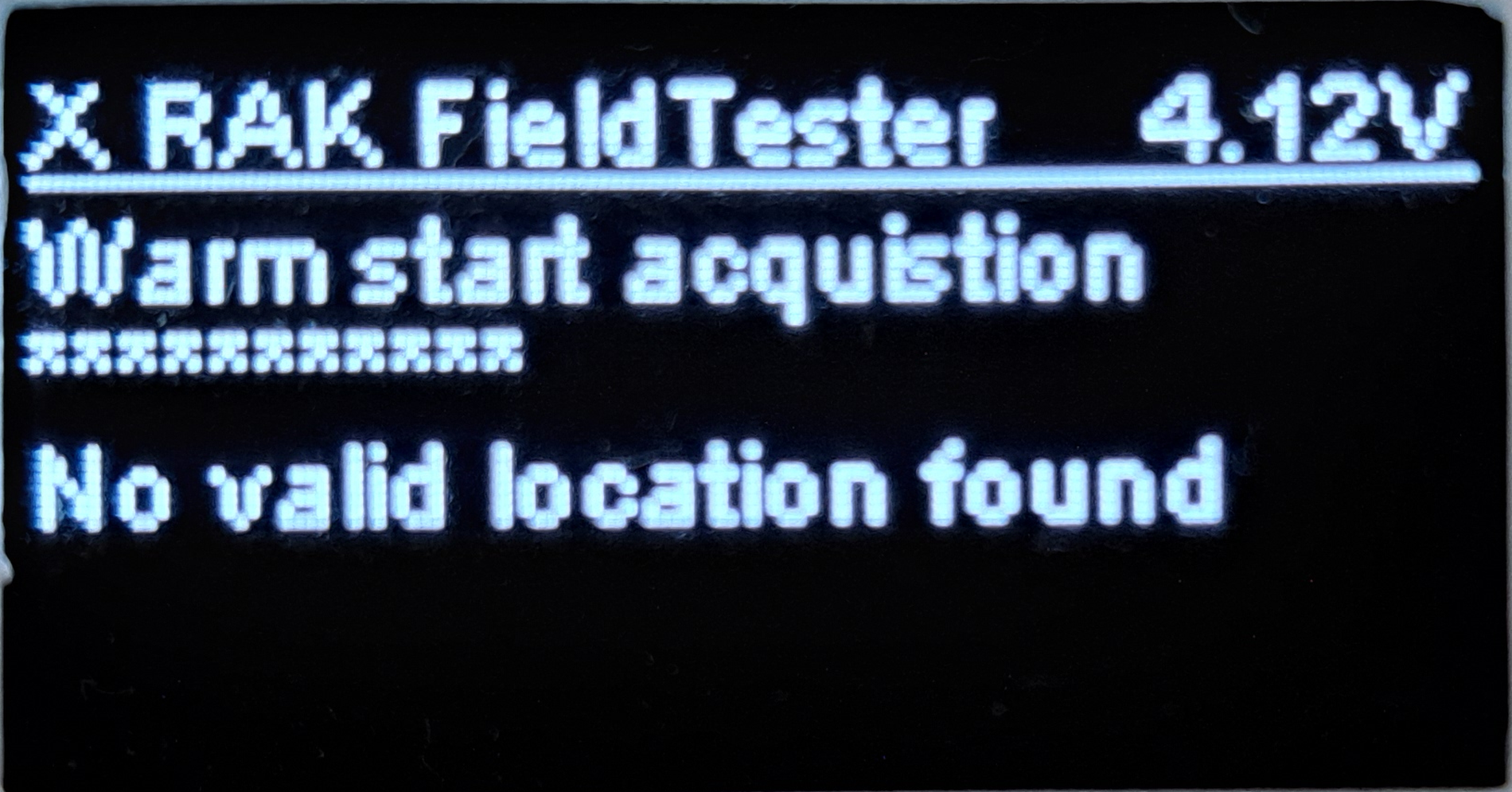 Fieldtester location failure